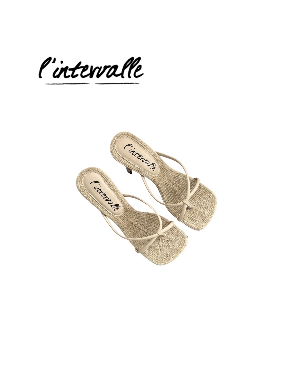 L'INTERVALLE Raffia Heels